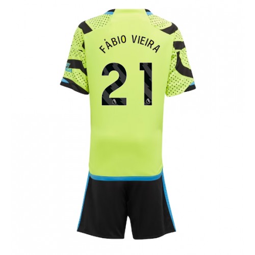 Fotbalové Dres Arsenal Fabio Vieira #21 Dětské Venkovní 2023-24 Krátký Rukáv (+ trenýrky)